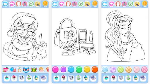 Glitter Beauty Coloring Pages screenshot