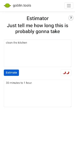 Goblin Tools screenshot