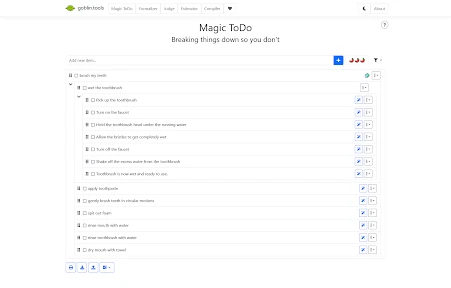 Goblin Tools screenshot