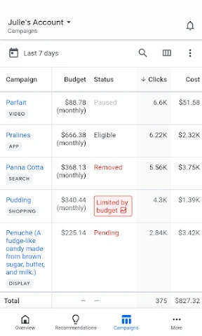 Google Ads screenshot