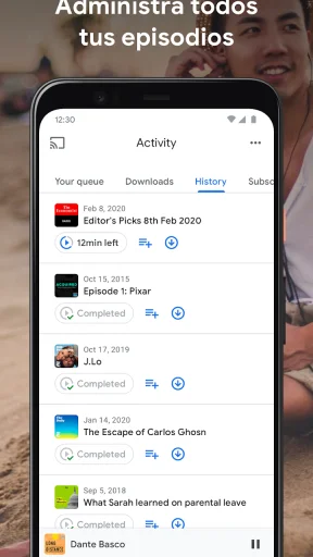 Google Podcasts screenshot