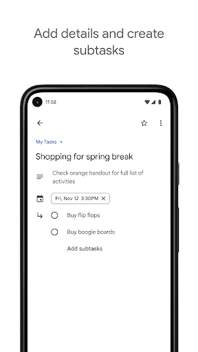 Google Tasks screenshot