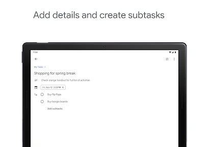 Google Tasks screenshot
