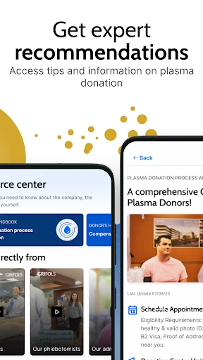 Grifols Plasma Donor Hub screenshot
