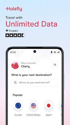 Holafly eSIM Prepaid Card screenshot