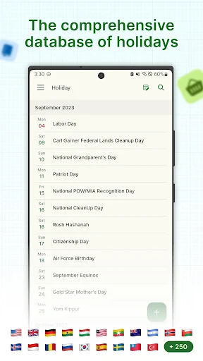 Holiday Calendar screenshot