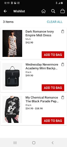 Hot Topic: Pop Culture Fashion screenshot