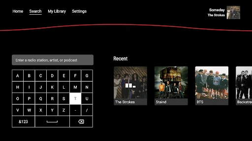 iHeartRadio for Google TV screenshot