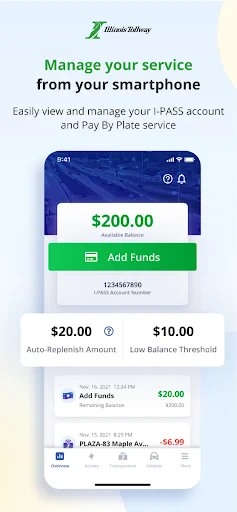 Illinois Tollway screenshot