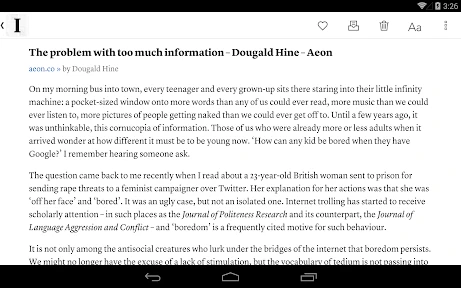 Instapaper screenshot