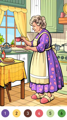 Interior Color by Number Book screenshot
