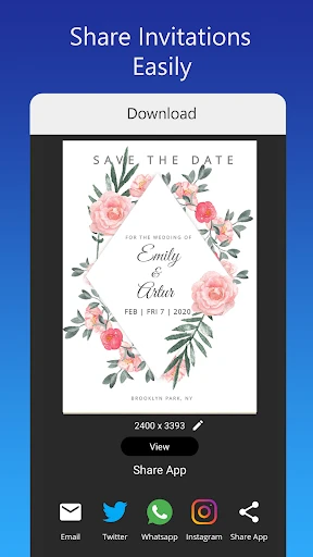 Invitation card Maker, Design screenshot