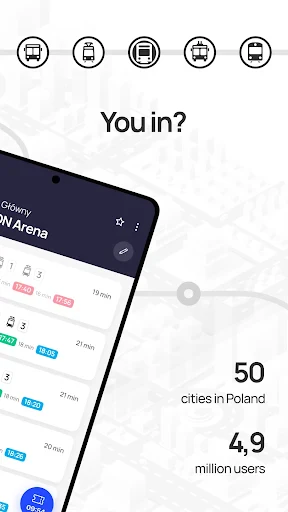 Jakdojade: public transport screenshot