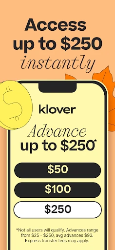 Klover - Instant Cash Advance screenshot