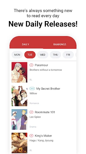 Lezhin Comics - Daily Releases screenshot