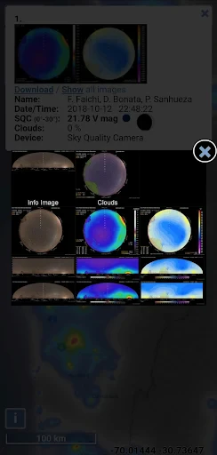 Light pollution map screenshot