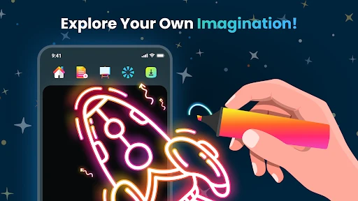 Magic Doodle: Glow Art Drawing screenshot