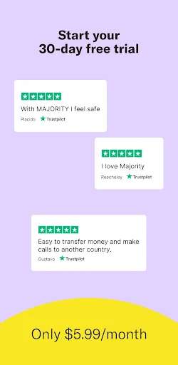 MAJORITY: Mobile banking screenshot