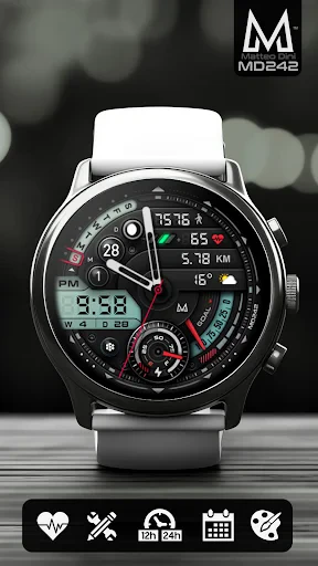 MD242 Hybrid watch face screenshot