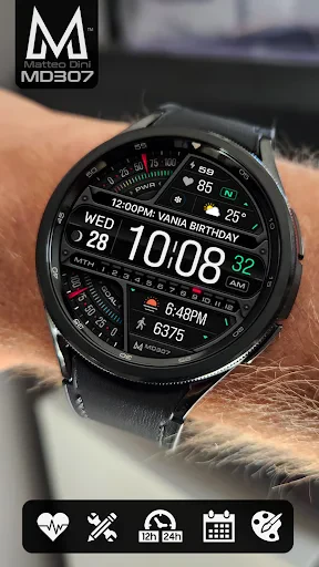 MD307 Digital watch face screenshot