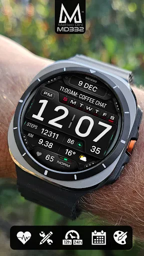 MD332 Digital watch face screenshot