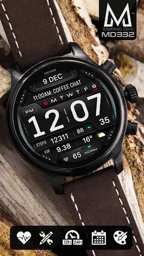 MD332 Digital watch face screenshot