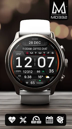 MD332 Digital watch face screenshot