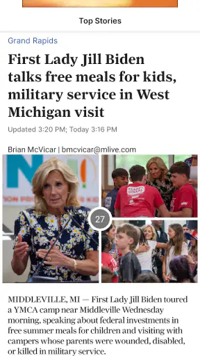 MLive.com screenshot