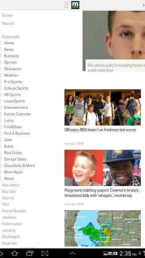 MLive.com screenshot
