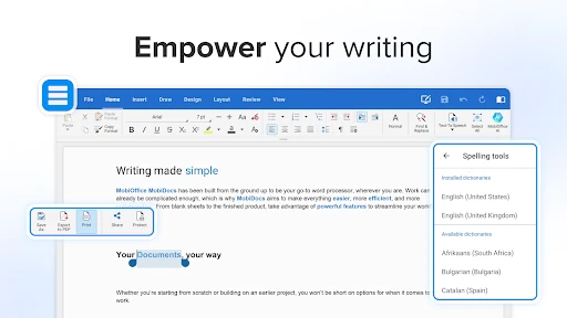 MobiOffice: Word, Sheets, PDF screenshot