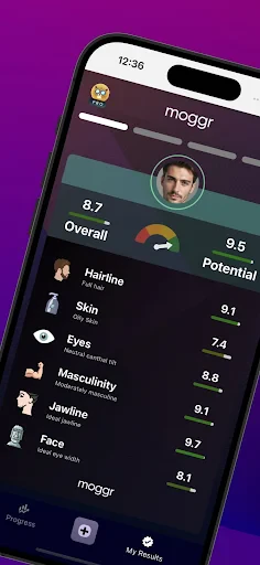 Moggr - Haircut & Looksmax AI screenshot