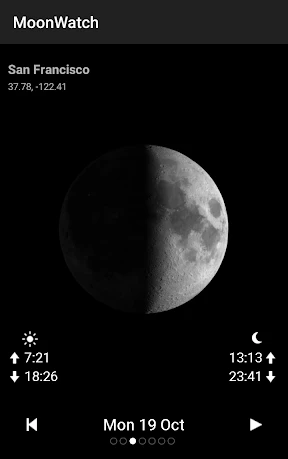 Moon Calendar Watch screenshot