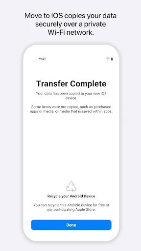 Move to iOS screenshot