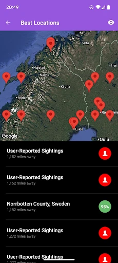 My Aurora Forecast & Alerts screenshot
