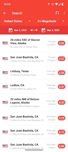 My Earthquake Alerts - Map screenshot
