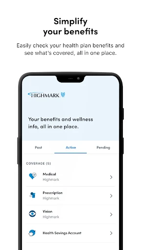 My Highmark screenshot