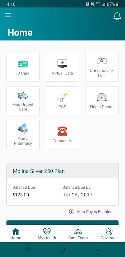 My Molina screenshot