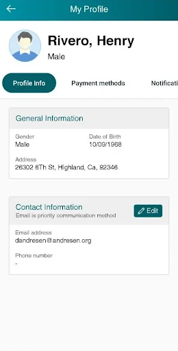 My Molina screenshot