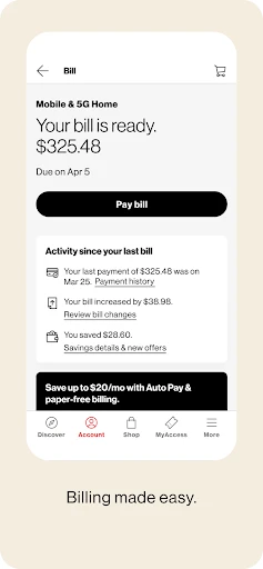 My Verizon screenshot