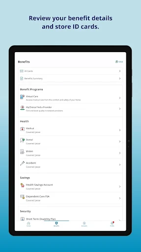 MyChoice Benefits screenshot