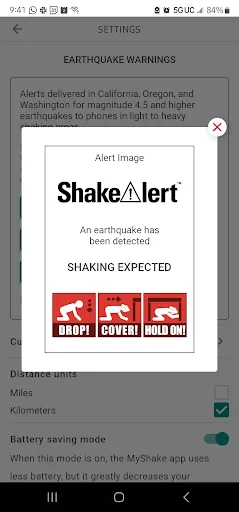 MyShake Earthquake Alerts screenshot