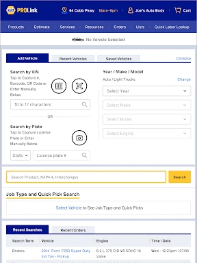 NAPA PROLink screenshot