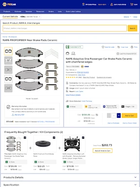 NAPA PROLink screenshot