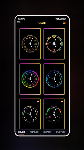 Neon Clock Wallpaper screenshot