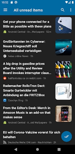 Nextcloud News screenshot