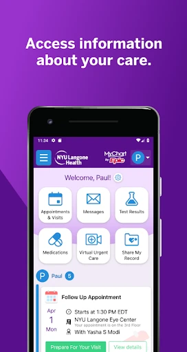 NYU Langone Health screenshot