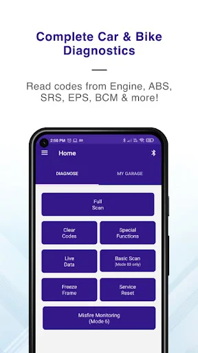 OBD Scanner ELM327: GaragePro screenshot