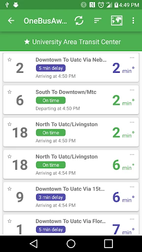 OneBusAway screenshot