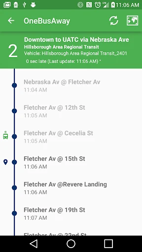 OneBusAway screenshot