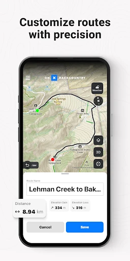 onX Backcountry Trail Maps GPS screenshot
